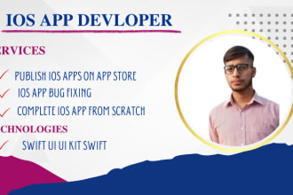 develop ios app for iphone in  swift, xcode and swiftui