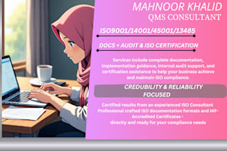 provide  iso 9001, 14001, 45001, 13485 documentation and certification