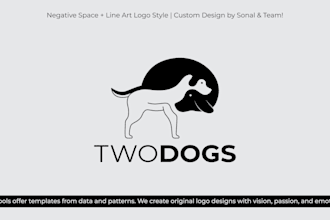 design a modern minimalist negative space logo design