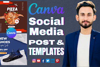 design social media posts, banners, templates on canva pro