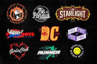 design a exclusive streetwear clothing logo fast delivery