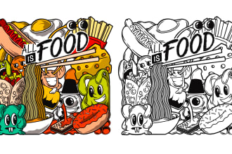 draw doodle art work as your request for any purpose