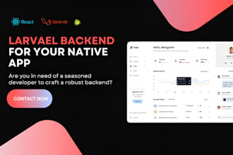 develop laravel rest API backend for your react native app