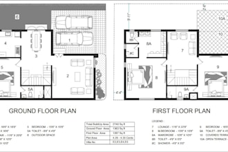 do 2d floor plan and 3d design