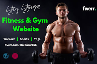 design gym, sports, fitness, workout, yoga website