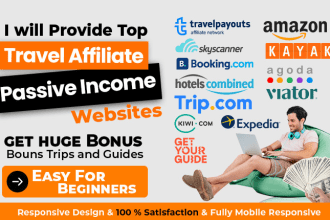 provide top travel affiliate websites for passive income
