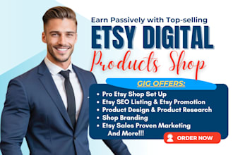 set up etsy digital products shop, stan etsy digital product, etsy SEO listing