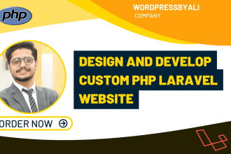 design modern website and develop web applications using PHP laravel