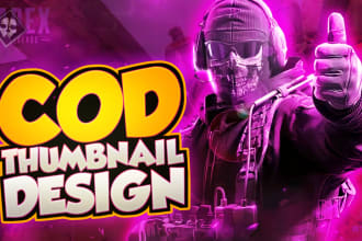 create call of duty, fiverr gig, fortnite thumbnails for gaming youtube video