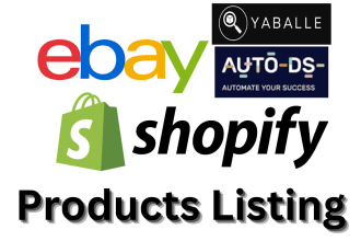 upload aliexpress products to ebay, shopify via dsers, yaballe, autods