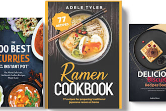 design eye caching cookbook cover, recipe book, cover kindle cover paperback