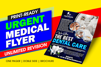 design medical, healthcare, clinic, pharmacy, dental flyer, tri folds brochure