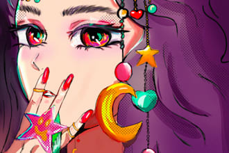 illustrate your oc in webtoon style