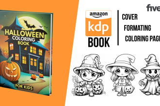 create adult or kids coloring book pages for KDP or etsy