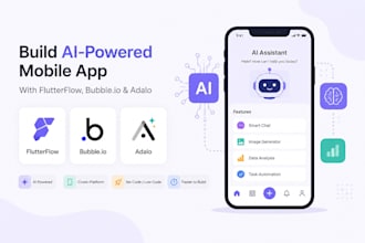 build ai powered mobile app using flutterflow bubbleio and adalo