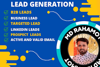 do targeted b2b lead generation, linkedin lead and prospect email list building