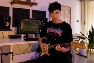 record professional electric guitars for your song