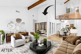 do virtual staging, virtual renovation of your listing in 24hours