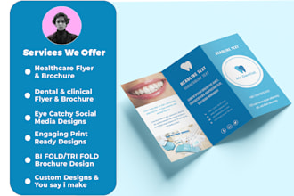 design a professional healthcare medical dental or clinical brochure and flyer