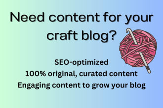 write content for your craft blog