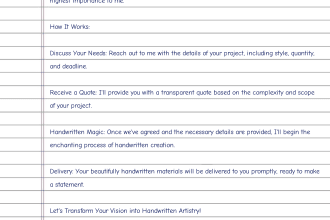 handwrite any document, study notes, letter, quotes
