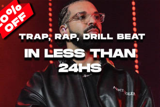 make you a custom beat of trap, rap, drill in less than 24hs