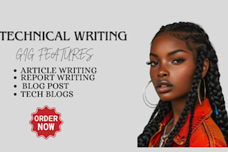 do technical writing, article writing, report writing, content development, self