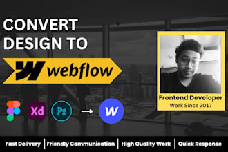 design, update webflow website, convert figma to webflow