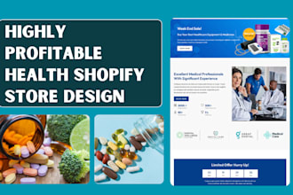 design health supplement shopify store supplement website subscription store