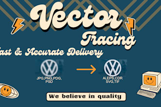 do vector tracing, vector logo, convert to vector, image to vector