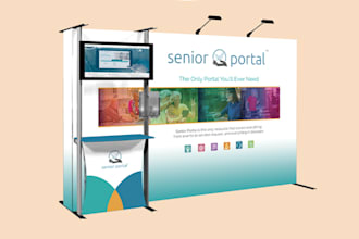design beautiful backdrop banner for tradeshow