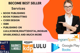 publish book on amazon KDP, ingramspark, barnes and noble and other sites