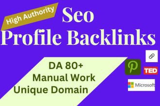 build 250 high authority seo profile backlinks link building