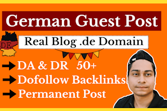 do german guest post on high authority german site with dofollow backlink
