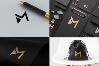 design trendy custom logo with brand identity style guidelines