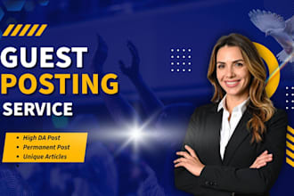 do SEO guest post backlink, high da guest post service, publish article