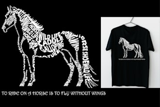 do word cloud art typography t shirt design