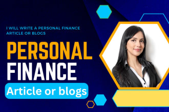 write a personal finance blogs or article at any topic