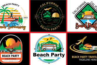 do a beach ,travel agency and  adventure outdoor logo for clothing brand in 5hrs