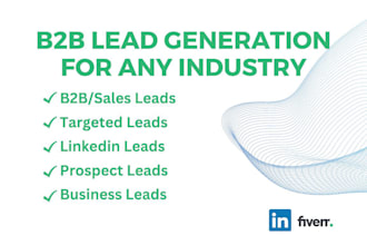 do b2b lead generation, linkedin lead, web research, email