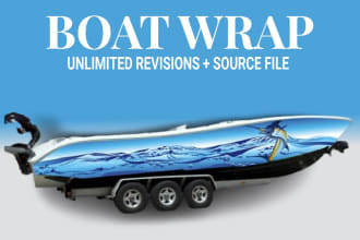 design stunning and professional boat wrap