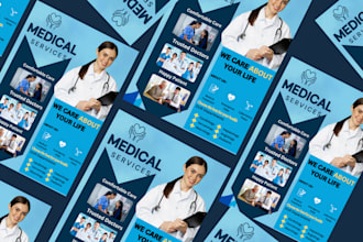 design medical, healthcare, dental, pharmacy flyer and brochure
