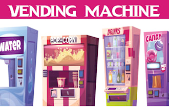 professional vending machine flyer and proposal catalog design