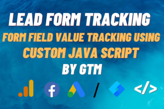 do lead form tracking with field value using custom java script by GTM