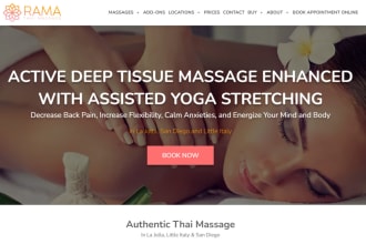 design massage therapy website hypnotherapy massage mobile massage website