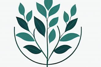 make botanical logo illustrations for you