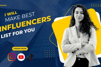 find best instagram, youtube and tiktok influencers email list