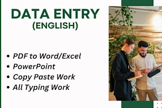 do fast data entry typing, convert pdf to word