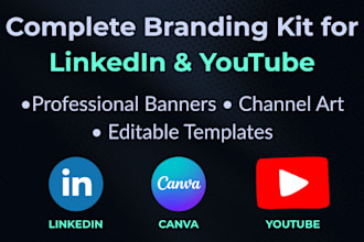 design a personal brand kit for linkedin and youtube
