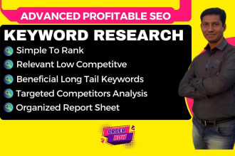 do advanced profitable SEO keyword research for competitive ranking